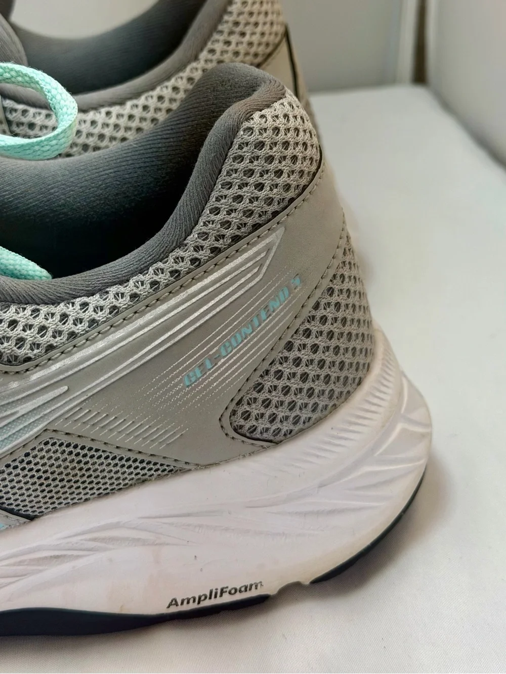 ASICS Women's Gray and Mint Athletic Running Shoes